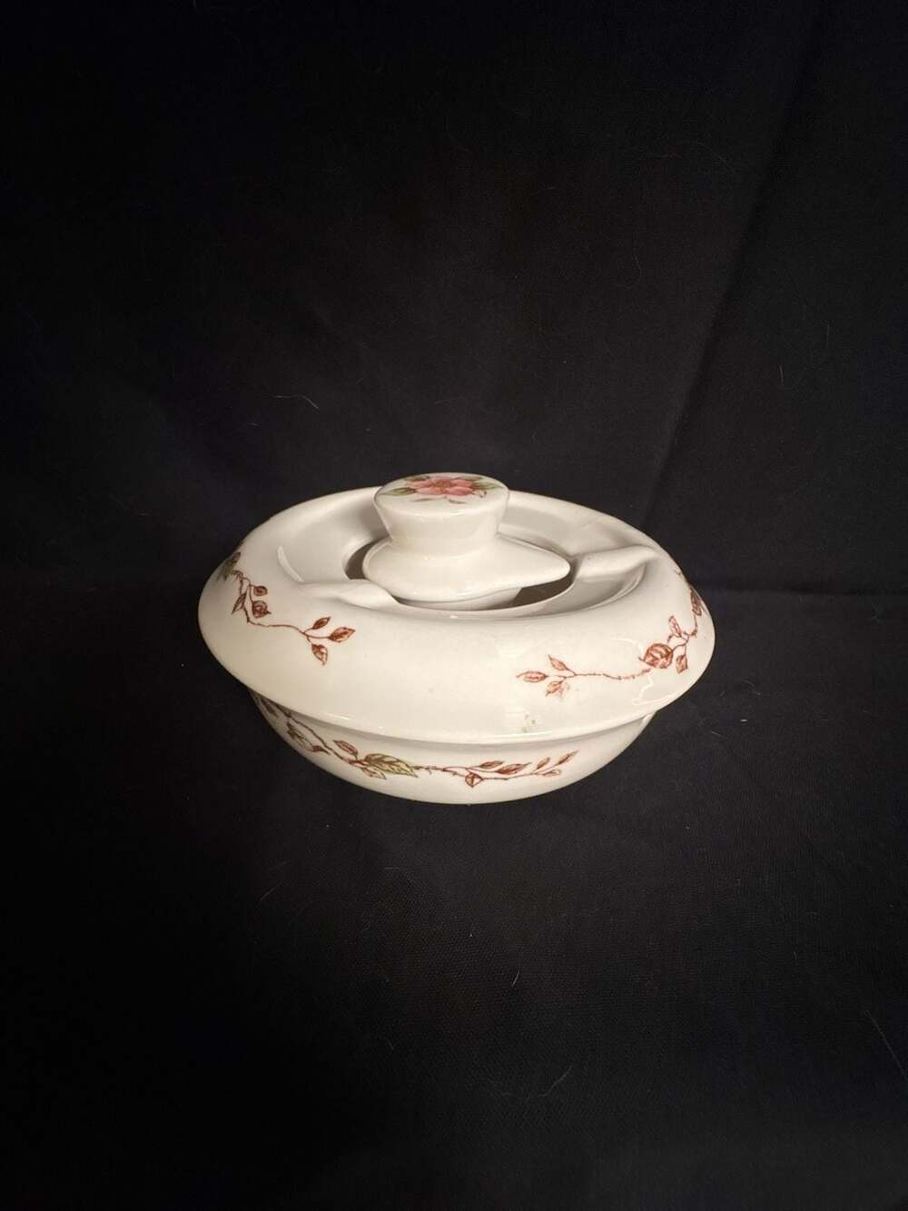 Vintage Nasco Springtime Lidded Serving Dish / Warmer with Floral Pattern